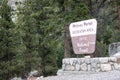 Sign for the Whitney Portal Recreation Center in Lone Pine California, in the Inyo National