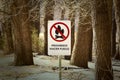 Sign in a wilderness area in Mendoza, Argentina, reading \