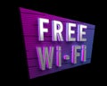 Sign with the word free wi-fi