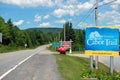 Sign for the world famous Cabot Trail in Cape Breton, Canada