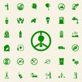 sign world and tree green icon. greenpeace icons universal set for web and mobile Royalty Free Stock Photo