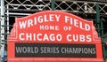 Sign at Wrigley Field Announces Cubs World Series Champions