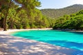 The sign of the yoga Jivana Ashram is on Ibiza, Balearic islands.