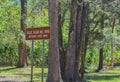 Sign for Yulee Sugar Mill Ruins Historic State Park in Homosassa Florida USA