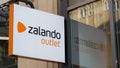 Sign `Zalando Outlet`. Royalty Free Stock Photo