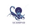 Sign of the zodiac Scorpio. Constellation of the Scorpion. Royalty Free Stock Photo