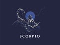 Sign of the zodiac Scorpio. Constellation of the Scorpion. Royalty Free Stock Photo