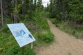 Signage along the Sheep Creek Trail in Kluane National Park, Yukon, Canada