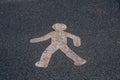 Signage character on the road