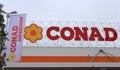 Signage of a Conad Store, Italian brand of supermarket Royalty Free Stock Photo