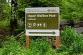 Signage with direction to the Upper Mailbox Peak Trailhead near North Bend WA