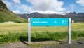 Signage of Eyjafjallajokull volcano, Iceland Royalty Free Stock Photo