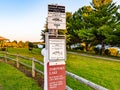 Signage instructing patrons about fishing policy at a lake Royalty Free Stock Photo