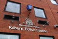 Signage for Metropolitan Police Kilburn Police Station Royalty Free Stock Photo