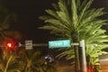 Signage ocean drive in Miami Beach at Ocean drive street