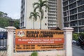 Signage of Office of Lands and Mines Federal in Malay language