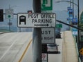 Signage for Post Office Parking and Mail Box