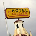 Signage on Roof for Hotel Caesar in Tijuana Mexico