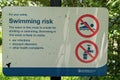 Signage Swimming Waterhole Unsafe