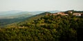 Signagi and Alazani valley, aerial shot, sunny summer day