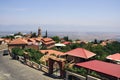 Signagi city with its red roof houses. Georgia