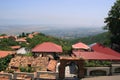 Signagi city with its red roof houses. Georgia