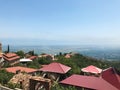 Signagi city with its red roof houses. Georgia