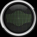 Signal with amplitude modulation on the oscilloscope screen in g Royalty Free Stock Photo