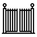 Signal automatic gate icon, outline style