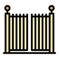 Signal automatic gate icon vector flat