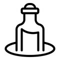 Signal bottle message icon outline vector. Letter pirate Royalty Free Stock Photo