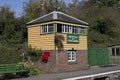 Signal Box at Medstead & Fourmarks Station . Mid Hants  Watercress Line  Heritage Railway ,Hampshire Royalty Free Stock Photo