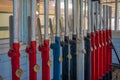 Signal box points levers, Western Australia Royalty Free Stock Photo