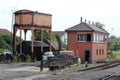 Signal box and water tank, Severn Valley Railway