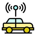 Signal control car icon vector flat Royalty Free Stock Photo