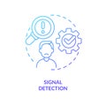 Signal detection blue gradient concept icon