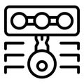 Signal fail attack icon outline vector. Erase system Royalty Free Stock Photo