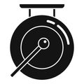 Signal gong icon simple vector. Asian bell