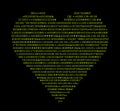 Signal heart, text sourdce code