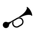 Signal horn icon isolated on white background. Air horn, sound signal symbol. Rubber bike klaxon trumpet. Vector Royalty Free Stock Photo