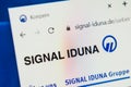 Signal iduna Web Site. Selective focus.