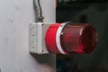 Signal lamp and sound, warning system Royalty Free Stock Photo
