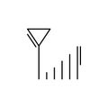 Signal, networking icon. Simple line, outline vector elements of storage and cloud icons for ui and ux, website or mobile Royalty Free Stock Photo