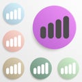 signal scale badge color set. Simple glyph, flat vector of web icons for ui and ux, website or mobile application Royalty Free Stock Photo