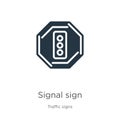 Signal sign icon vector. Trendy flat signal sign icon from traffic signs collection isolated on white background. Vector Royalty Free Stock Photo
