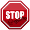 Signal STOP Evictions Royalty Free Stock Photo