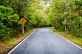 Signal turn right on country road, Traffic Signs Royalty Free Stock Photo