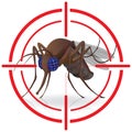 Signaling, side Stilt mosquitoes with crosshairs. mira signal