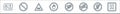Signals and prohibitions line icons. linear set. quality vector line set such as hotel, no eating, no swimming, no wifi, stop,