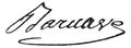 Signature of Antoine Pierre Joseph Marie Barnave 1761-1793, vintage engraving